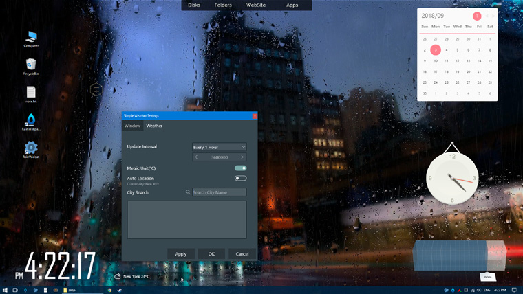 RainWidget - New Generation Widget Engine for Windows