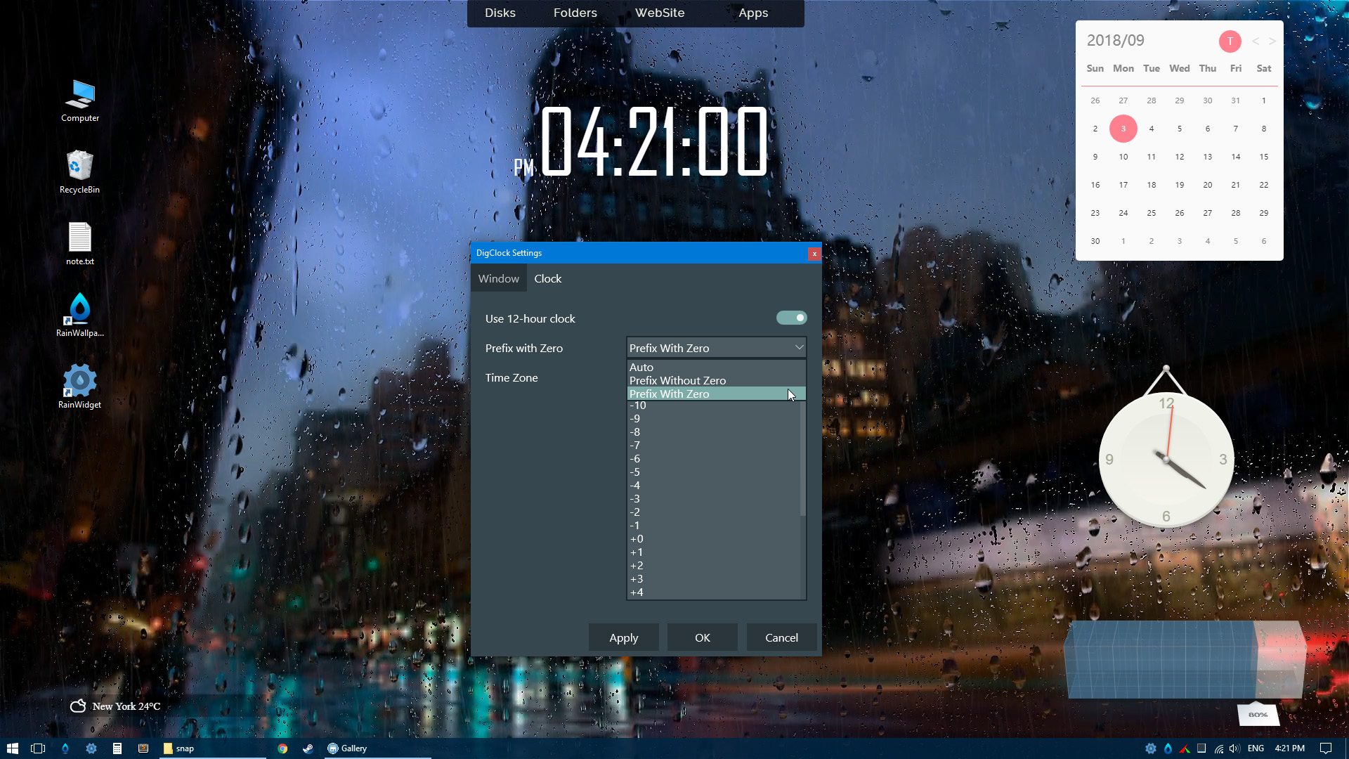 RainWidget - New Generation Widget Engine for Windows